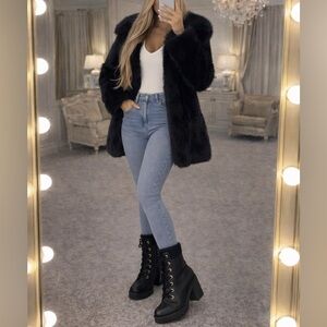 Black lace up boots